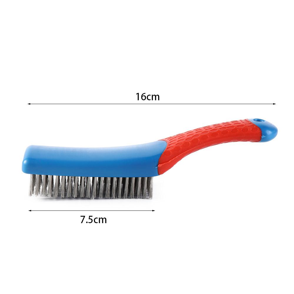 Silicone Handle Steel Brush Metal Wire Brush Burnishing Kitchen