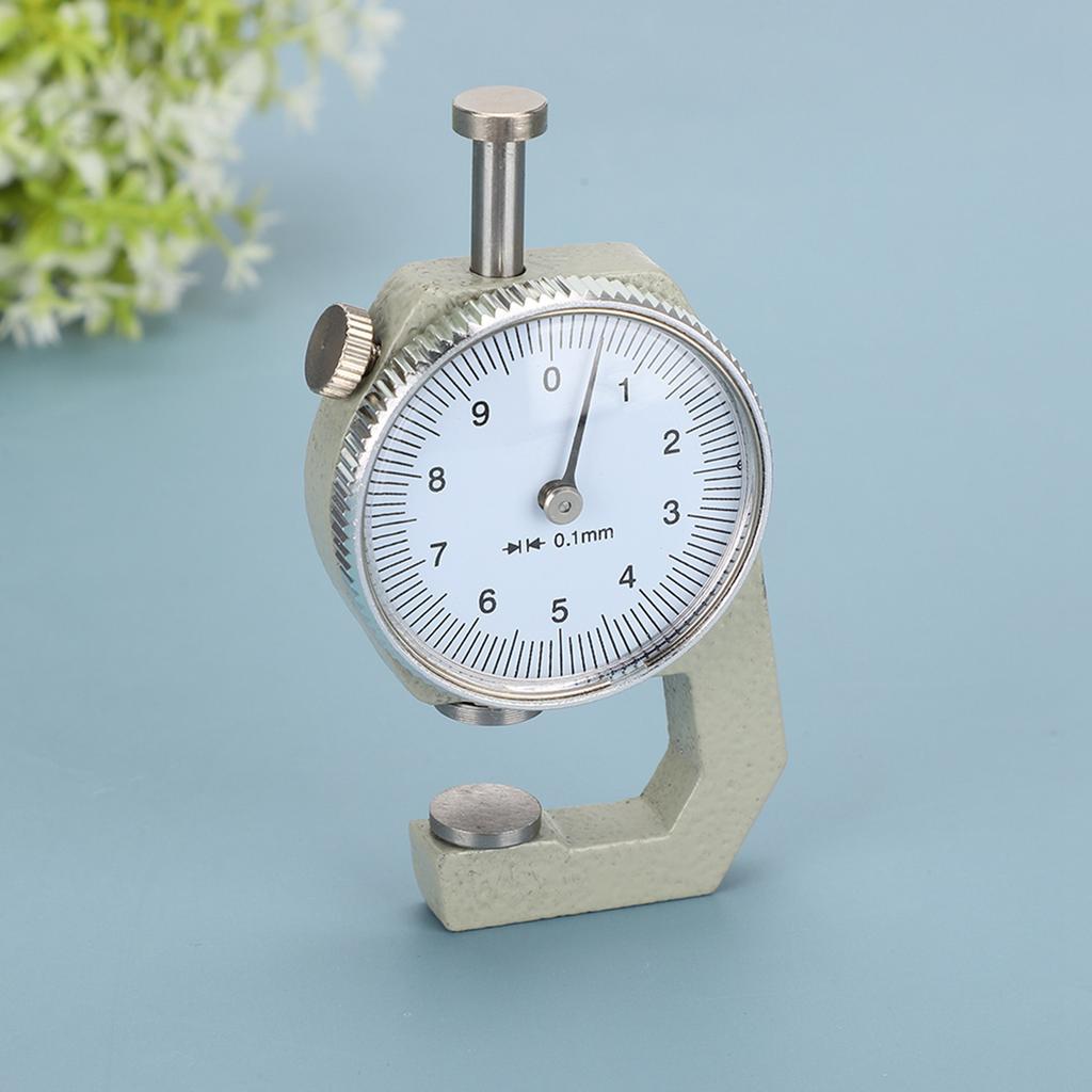 Thickness Gauge Round Dial Flat Head Measuring Jewelry Leather Board Equipment 0 10