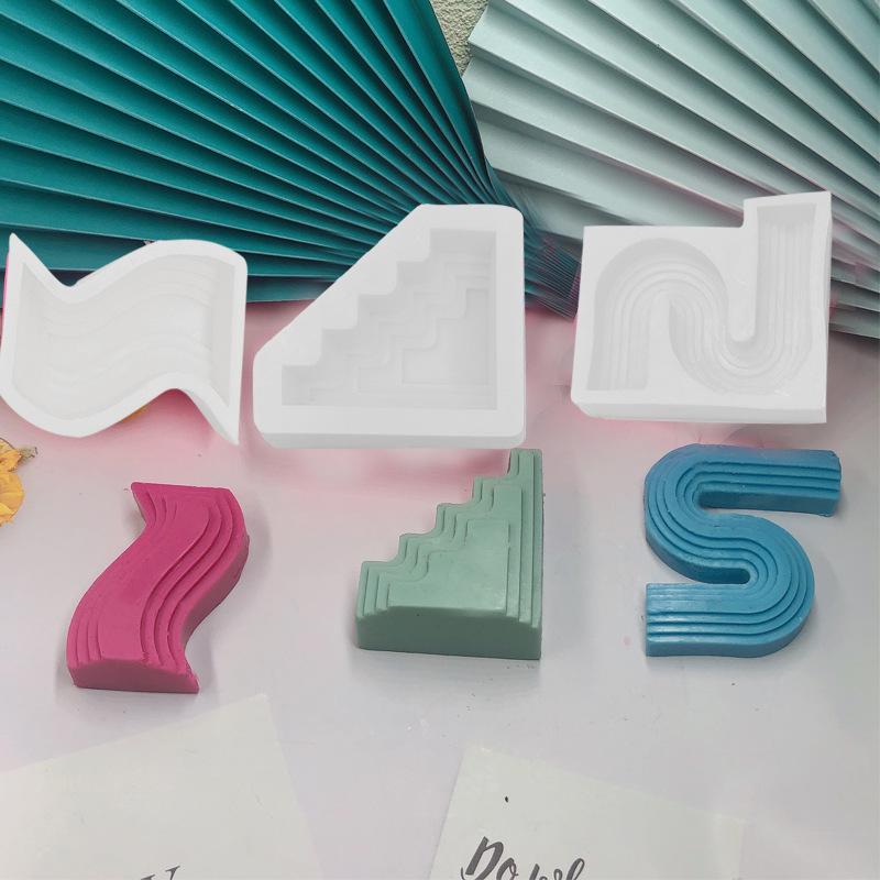 Geometric S & N-Shape Arch Aromatherapy Candle Silicone Mold