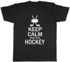 Keep Calm and Play Hockey Unisexs Unisex TShirt Tee