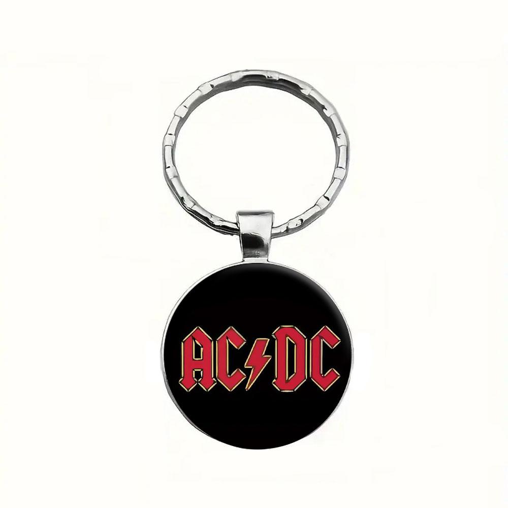 

1 шт. AC/DC 1975 Рок-н-ролл Глэм Стиль Брелок Прочный DIY Аксессуары для ключей автомобиля Сувенирный подарок для мужчин и женщин