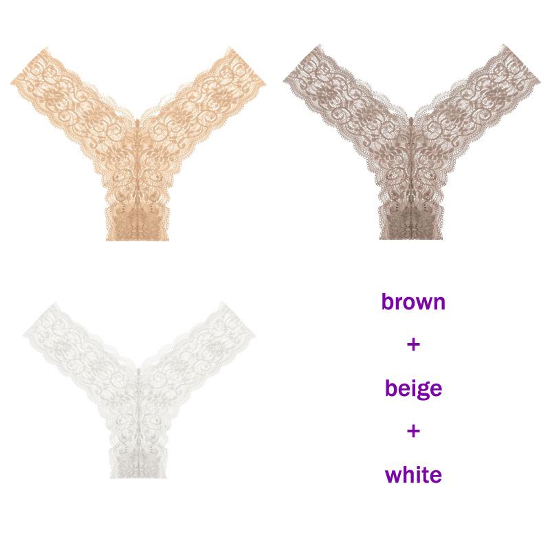 CINOON 3 Teile/los frauen höschen Transparent Low-Taille Unterhose Aushöhlen Tanga Weibliche Nahtlose G-String Sexy Unterwäsche Spitze Dessous panty