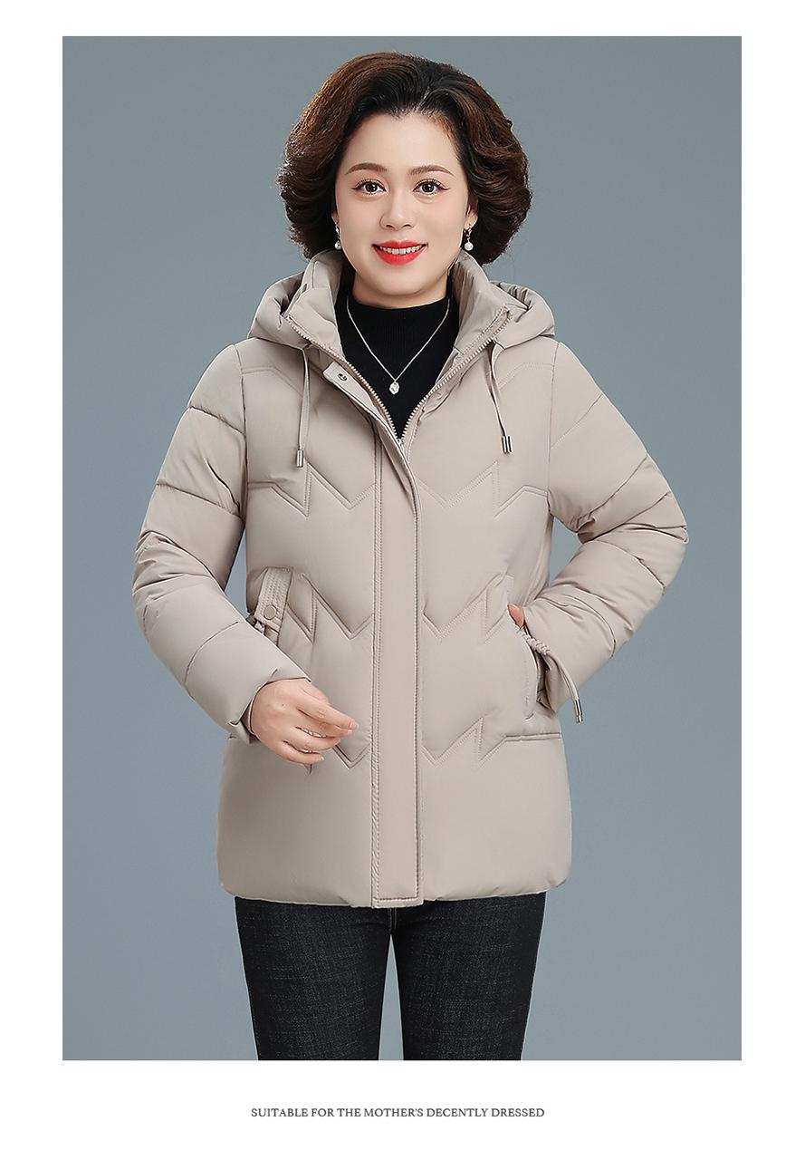 

2025 Women s Chinese Style Cotton Padded Jacket - Plus Size, Thickened Winter Coat for Middle-Aged and Elderly XL хаки