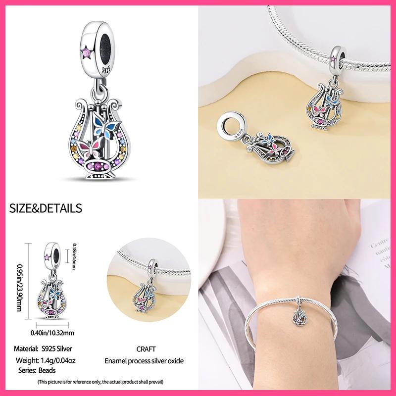 Copper Music Series Guitar Violin Saxophone Earphone Pendant Charms Beads Fit 4Mm Hole Diameter Bracelet Jewelry