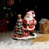 Resin Christmas Tree Santa Claus Figurines Standing Merry Christmas Decorations  Party Favors