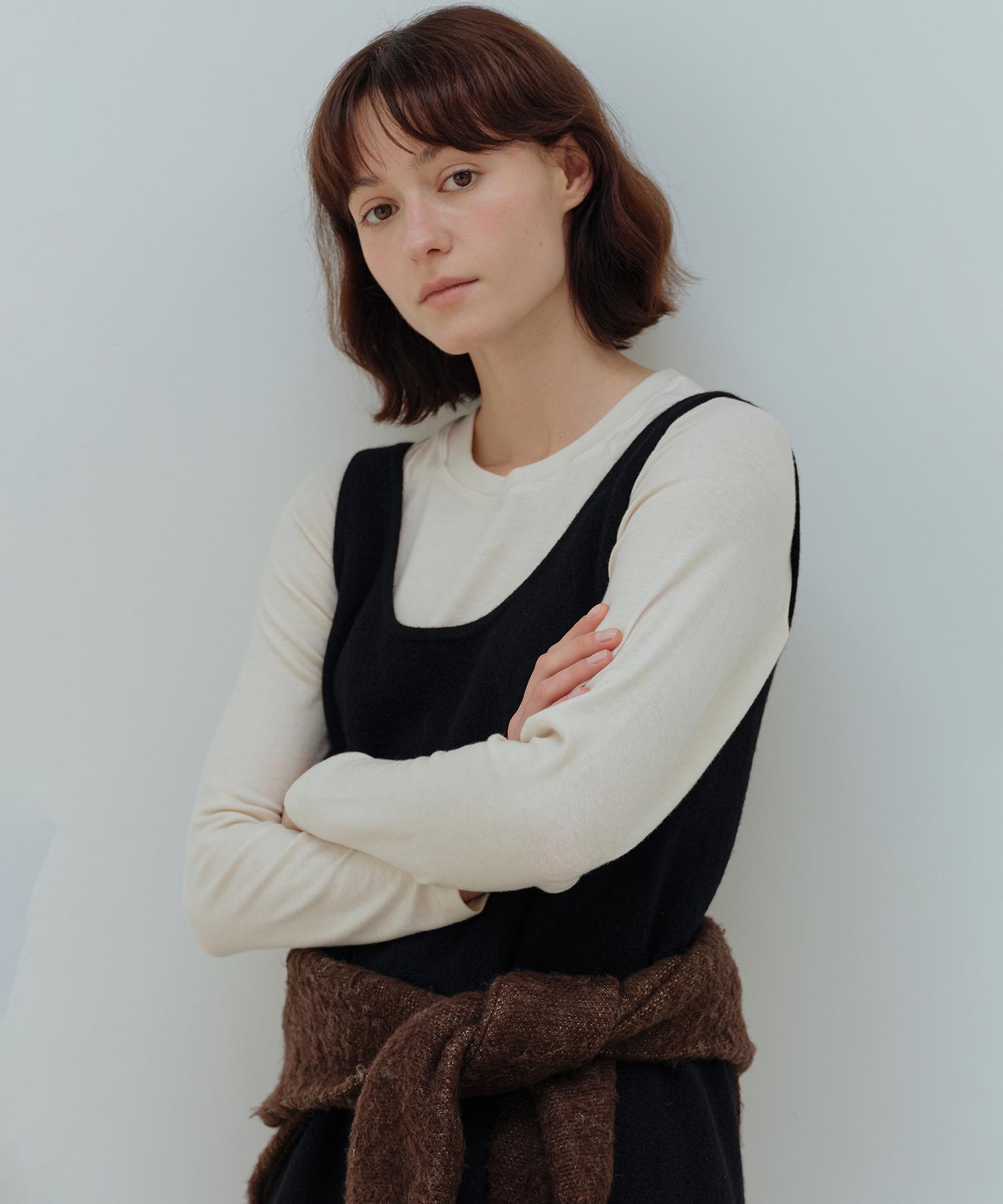 The Rye Shirring Long Sleeve Tee(Cream) Cream/F