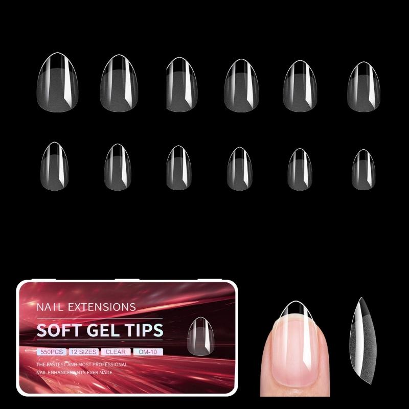 Gel Nail Tips Pre filed Almond/Stilettos/Square/Coffin Nail Tips Full Cover Nail Tips Press On Nail Artificial Fake Nail