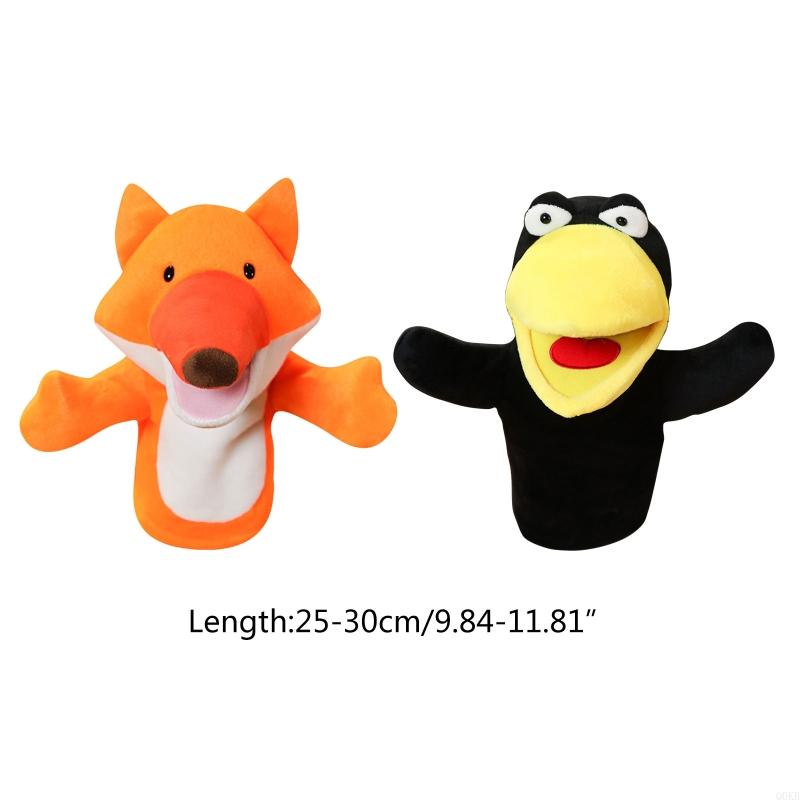920L for Creative Hand Puppet Storytelling Finger Puppets Cloth Puppets Party Toy for Kids Crow Plush Puppet Decor