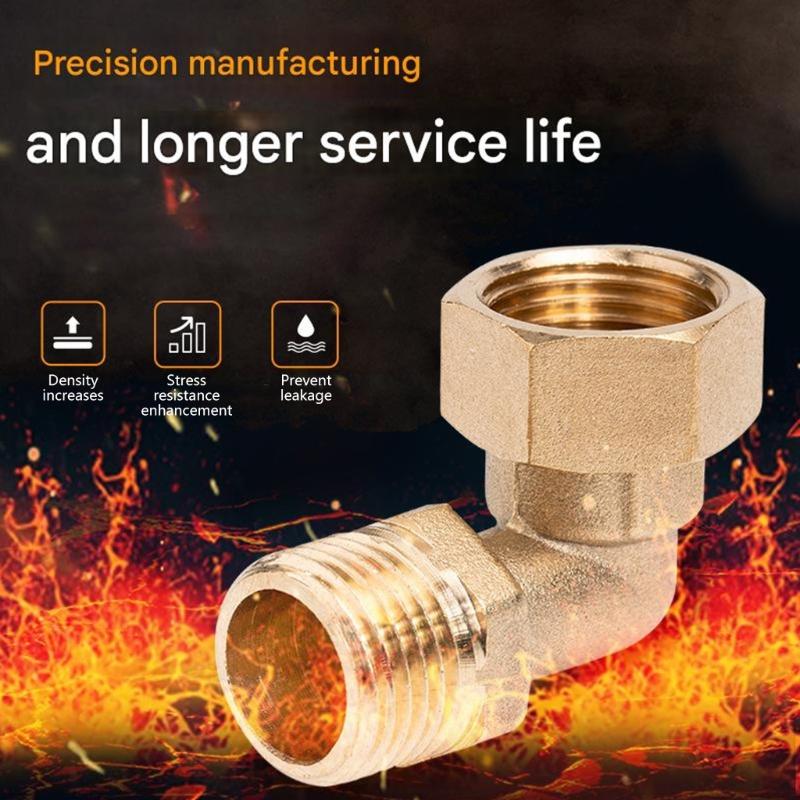 4 Inch Brass Water Heater Fitting Solar System Elbow Connector With Quick Installation For Home Plumbing