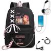 Large Capacity Schoolbag with Shoulder Strap; Student Three-piece Pencil Case Set