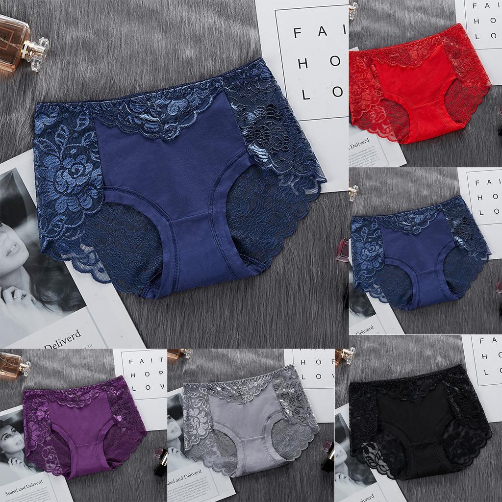 Ladies' Mid Waist Sexy Lace Women's Underwear Lifting Buttocks