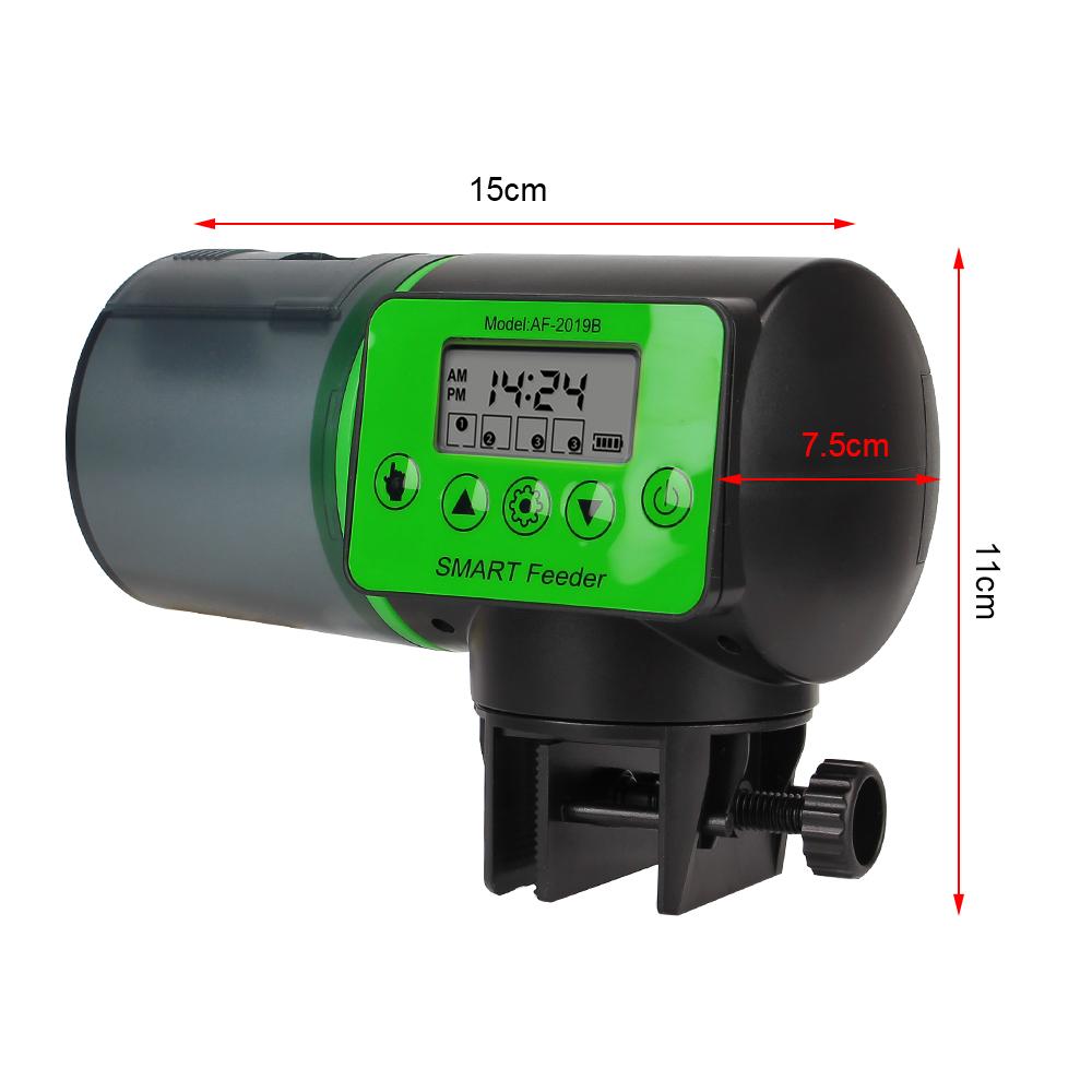 Yangers Automatischer Fischfutter-Spender 200ml - LCD Display Mit 4 Fütterungen Täglich