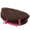 Parrot Nest Berber Fleece Warm Plush Hammock Hanging Swing Bed Cave for Pet Bird Dark Brown