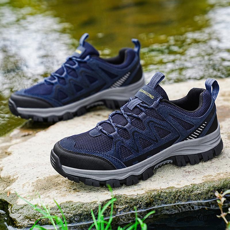 Large Size Men's Hiking Shoes Outdoor Non-slip Hiking Men's Shoes Wear-resistant Large Size Camping Sports Running Hiking Shoes