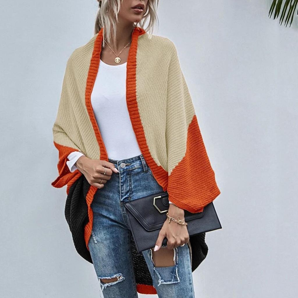 Cárdigan de punto de color informal con temperamento a la moda para mujer