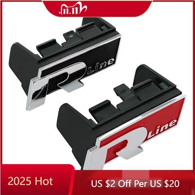 2026 Hot Sticker ABS Car Front Grille Emblem Badge for Volkswagen Golf R Rline Tiguan Touareg Polo GTI CC Passat R36 Scirocco Au
