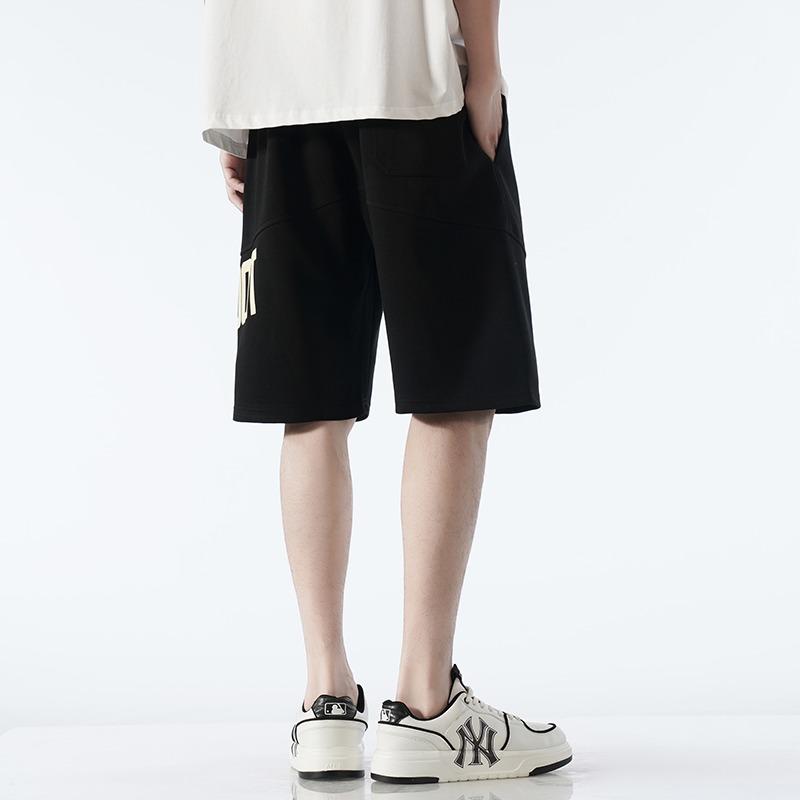 Summer Elastic Waist Letter Printing Shorts Male Loose Casual All-match Sports Shorts Men Knee Length Short Pants