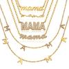 CARLIDANA Mother's Day Gift Hot Sale Letter MAMA Necklace for Mom Stainless Steel Gold Color Necklace Jewelry Women Anniversary