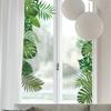 2 Sheet Tropical Plant Leaves Wall Sticker Green Plants Wall Decal For Home Bedroom Living Room Decor
