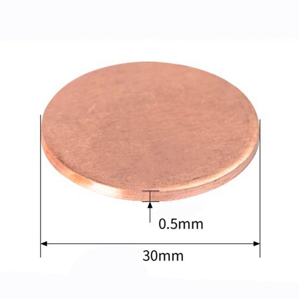 2Pcs Circular Metal Round Plate T2 Copper Discs Blanks Metal Sheets Crafts, Electrical Repairs