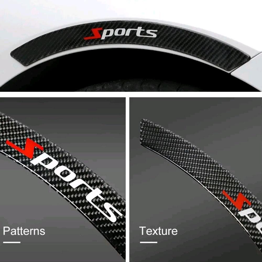 4x Car Wheel Eyebrow Anti-collision Sticker Decorative Decal Car Anti-scratch Protector Strips Auto Eyebrow Strips Stickers