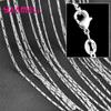 Authentische 5 Stück Solide 925 Sterling Silber Schmuckketten Halskette mit Karabinerverschlüssen passend für Herren Damen Anhänger 18 Designs 16-30 Zoll