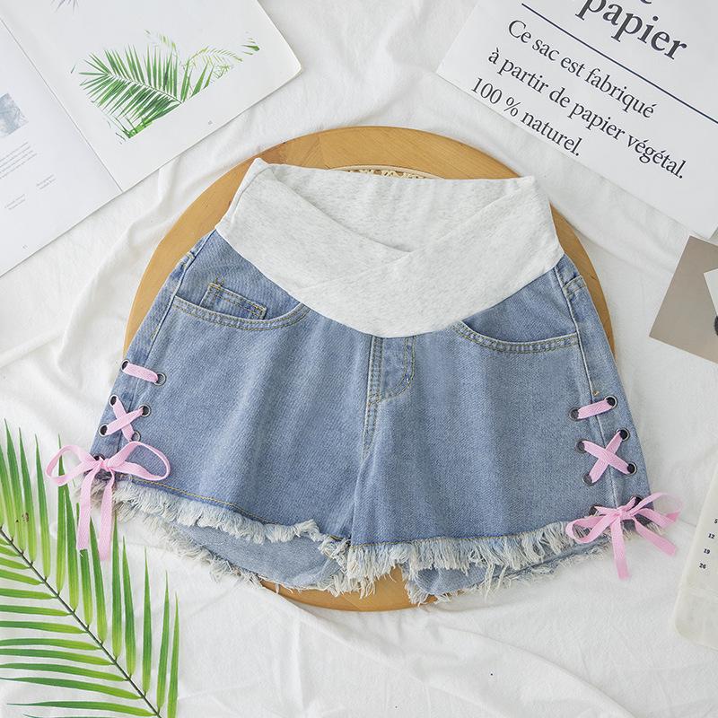 Loose-Fit Summer Maternity Wide-Leg Shorts: Lightweight, Three-Quarter Length Jeans M