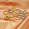 5Pcs Stainless Steel Trendy Metal Heart Charms Golden Necklace Bracelet DIY Drop Earrings Making Pendants Supplies Accessories
