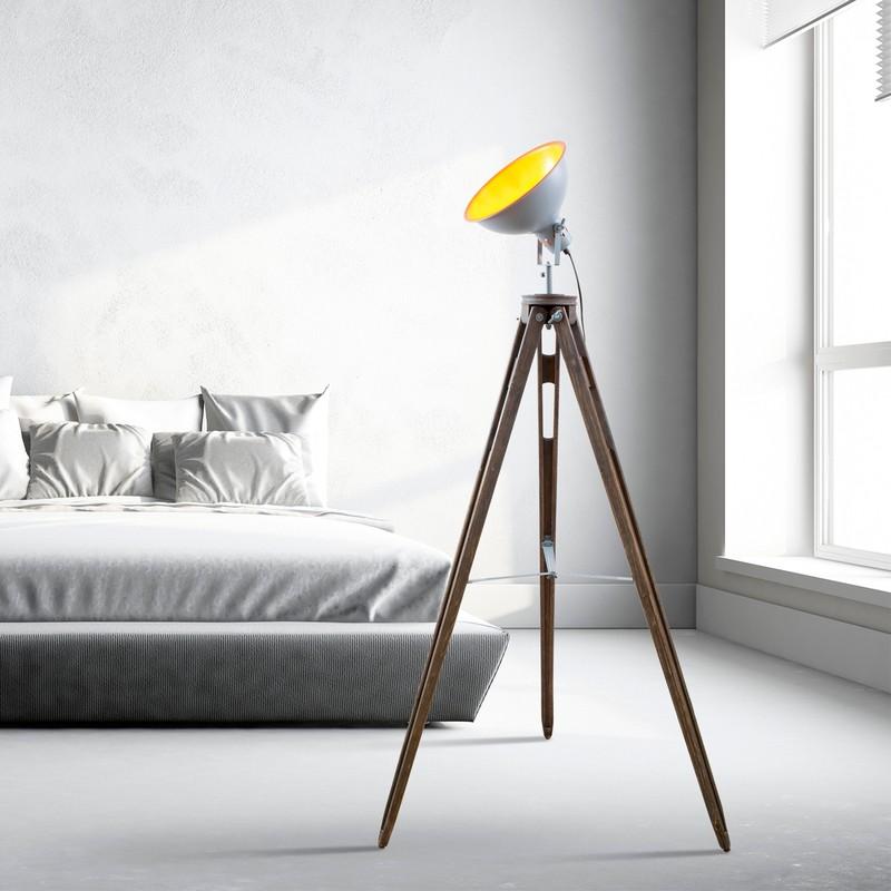 Lampadaire 145cm Bois Et Métal Model Factory Mac-andrews