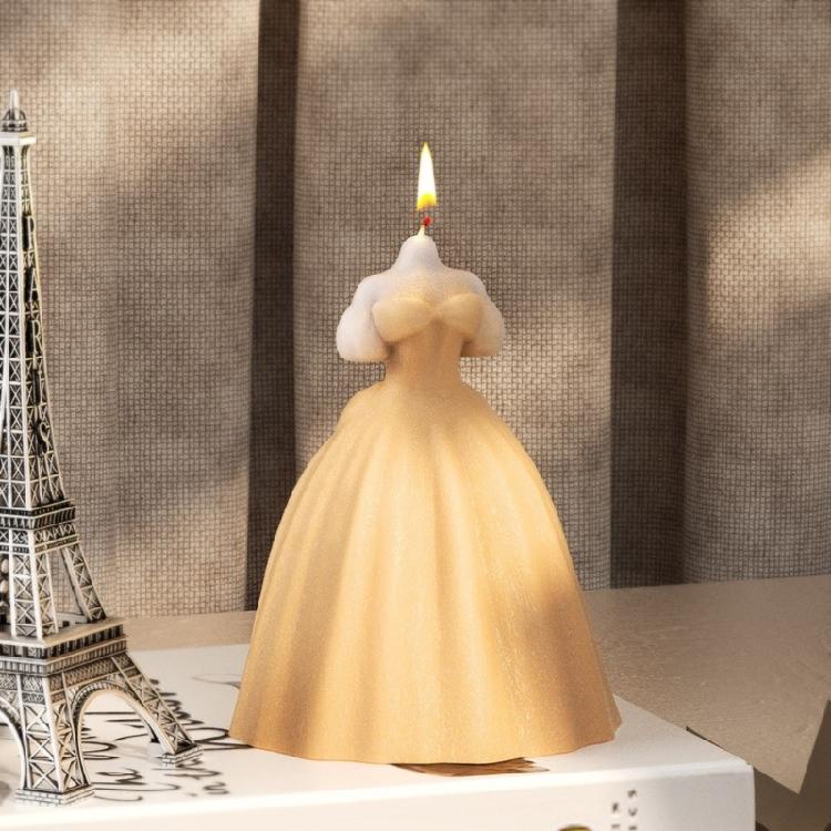 Silicone Ornament Mold Durable Crafting Moulds Wedding Dress Shape Flexible Mold