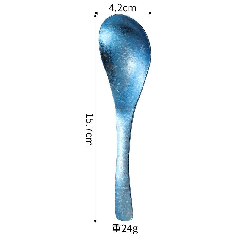 Titanium Soup Spoon for Household Outdoor Ice Flower Spoon