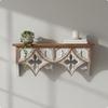 Vintage Wall-Mounted Shelf Distressed Finish Rustic