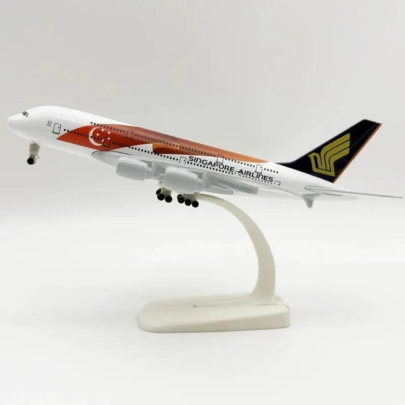 16/20cm Diecast Metal Aircraft Model, Singapore Airlines B777 B747 A380 Airplane Plane Model Toy for Display Collection