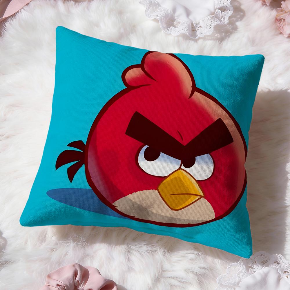 Cute Cartoon A-Angry Birds Cushion Cover Premium Comfort Reversible Pillow Cove -Two In One Design For Any Room & Car Interior