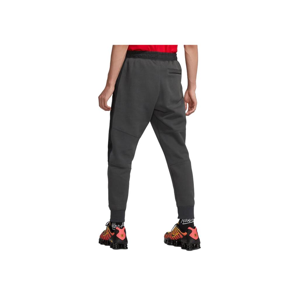 Nike Logo Print Cuffed Mid-Rise Comfortable Knitted Sports Pants Men Bottoms Gray CJ7043-060