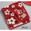 Hand Towel Red Floral Wedding Print Face Cloth For Wedding Favor New Couple Bathroom Daily Washing Gift