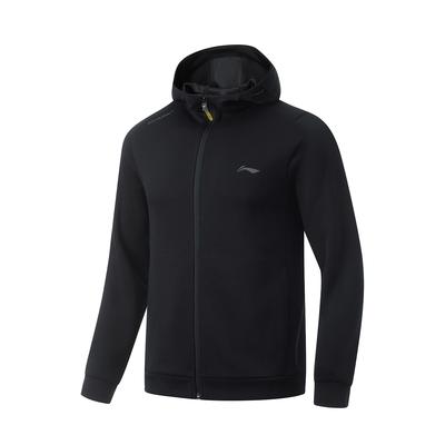 Li-Ning Fitness Series Zip-Up Hoodie Men Sweatshirts Black AWDU167-1