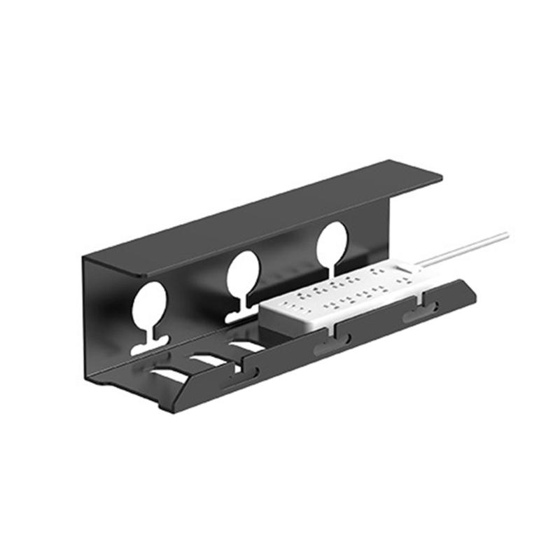 Efficient Socket Organizer No Drilling Wires Rack Power Strips Holder Tray Metal Cable Storage Shelf Organization Stand