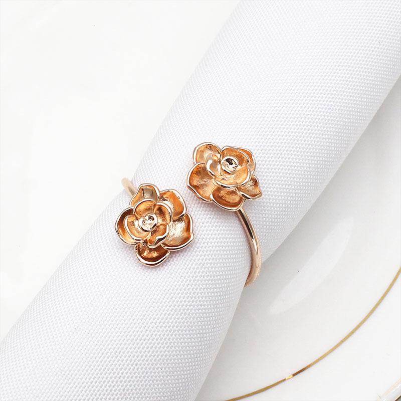 

12 шт./лот кольцо для салфеток в виде розы, открытая пряжка для салфеток, кольцо для салфеток из сплава, кольцо для салфеток в форме рта, кольца для салфеток для свадеб розового золота