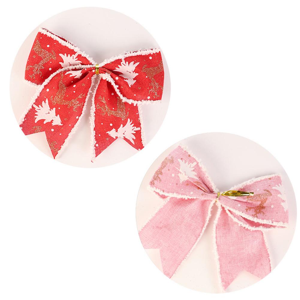 Beautiful Red Bows for Christmas For Tree 6Pcs 5 5 Inch Decoration Option