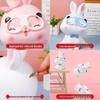 2024 Large Capacity Cute Rabbit Piggy Bank - Durable Vinyl Cartoon Savings Bank with Easy Access