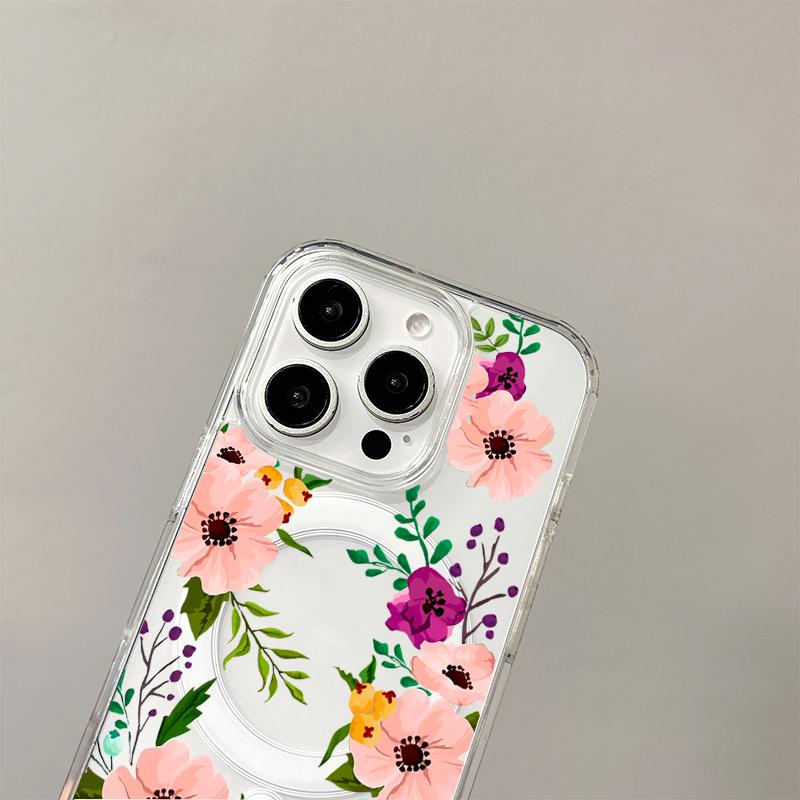 Boho Floral Bouquet Magnetic Case for Samsung Galaxy S26 S25 Edge S24 S23 Ultra Plus FE A57 A56 A55 A54 A36 A35 A17 A16 Cover