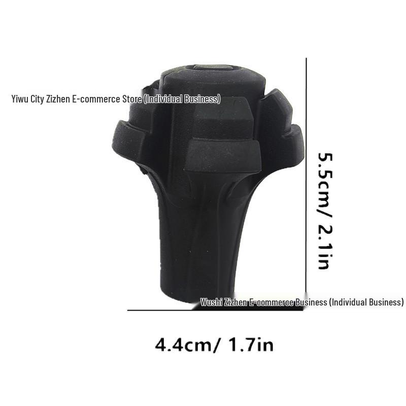 Outdoor Trekking Pole Anti-Slip Tip Cover - Torpedo-Shaped Hiking Protector чёрный