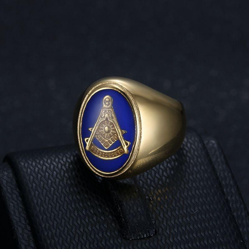 Vintage Double Tête Aigle açonnique otif Hoes Bague Gothique Steapunk Hip Hop Sculpté