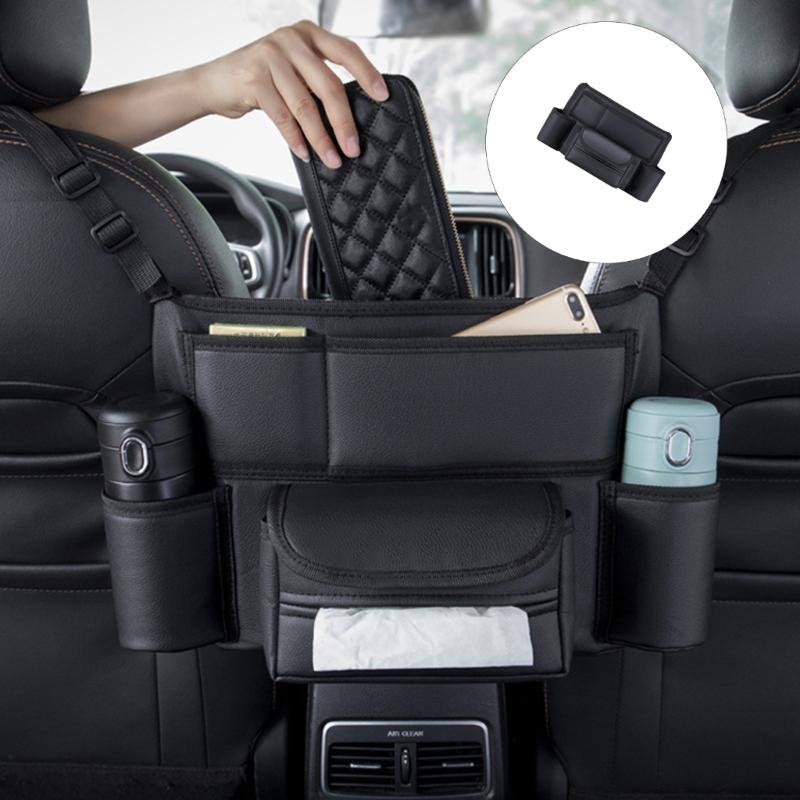 Easy Installation Universal Seat Gaps Storage Bag With Quick Attachment For Car Front Seat To Hold Beverage Phone Wallet