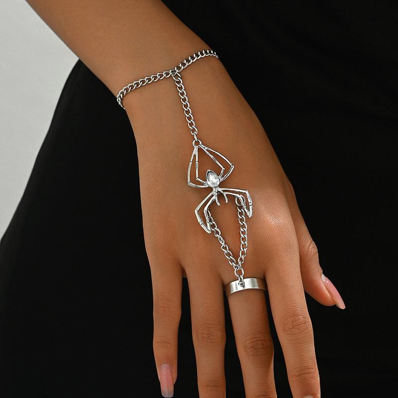 Halloween Jewelry Luxury Snake Design Halloween Outfit Bracelets Punk Rings Elegant Spider Design Gothic Multicolor