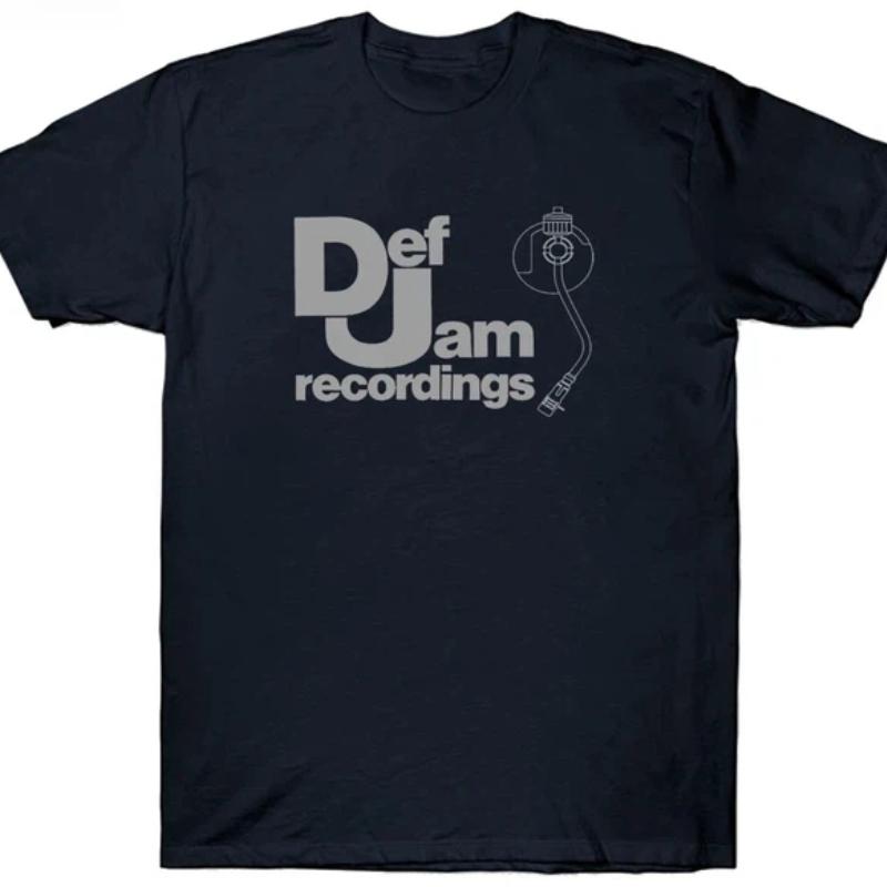 Vintage Bedruckte Herrenbekleidung DEF JAM Recordings Logo Klassisches Rap Hip Hop NAS T-Shirt Klassische Hochwertige Baumwolle Damen Oberteile