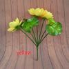 Small 7-Head Lotus Flower Silk Simulation for Buddhist Altar or Living Room Decor