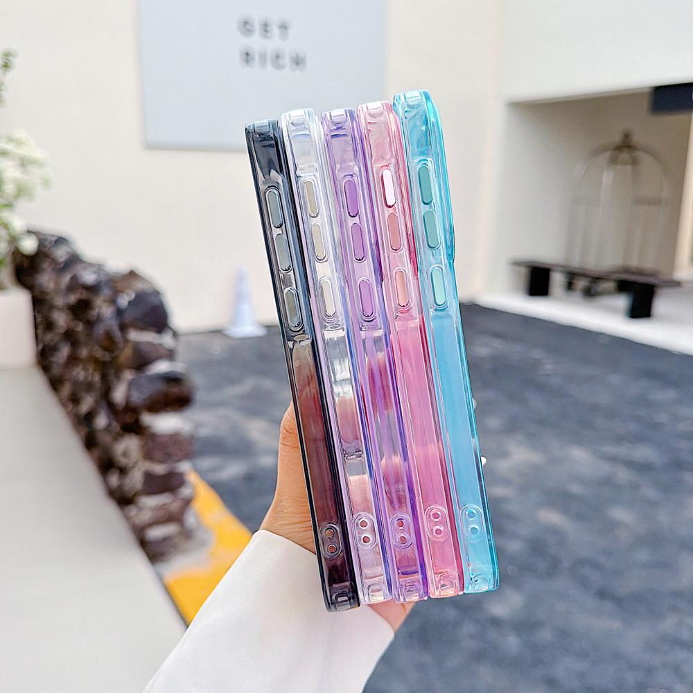 KEYSION Laser Gradient Colorful Phone Case for Samsung A56 5G A36 A26 Soft TPU+PC Shockproof Back Cover for Galaxy A16 4G 5G