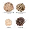 4PCS  Pack Bird Parrot Chew Toy Rabbit Bunny Teething Treats Small Animal Grass Ball Sepak Takraw ToysSepak Takraw